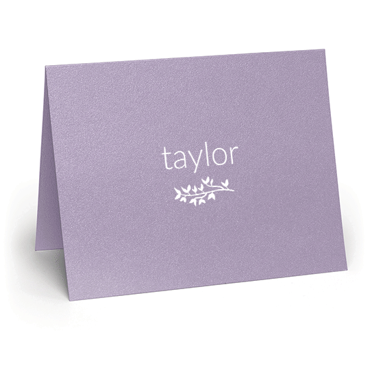 Petite Leaves Folded Shimmer Note Cards